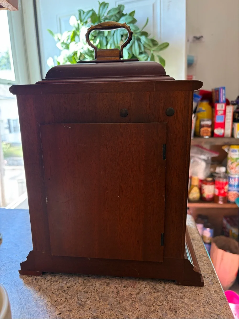 Vintage-Style Seth Thomas Brown Mantel Clock Decor -